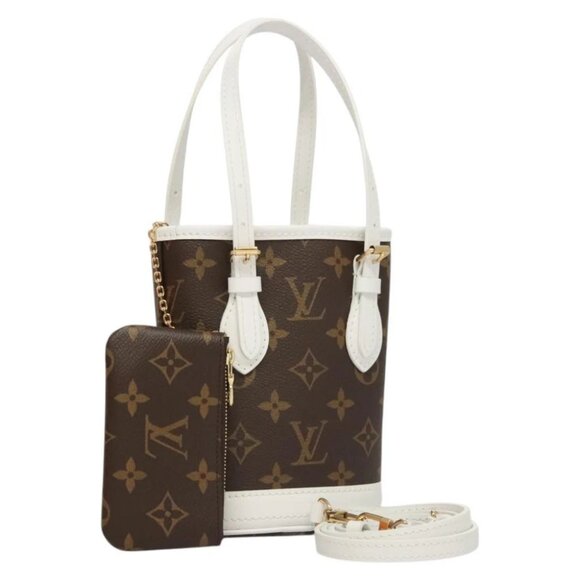 LOUIS VUITTON Monogram Nano Bucket Shoulder Bag - Picture 1 of 15
